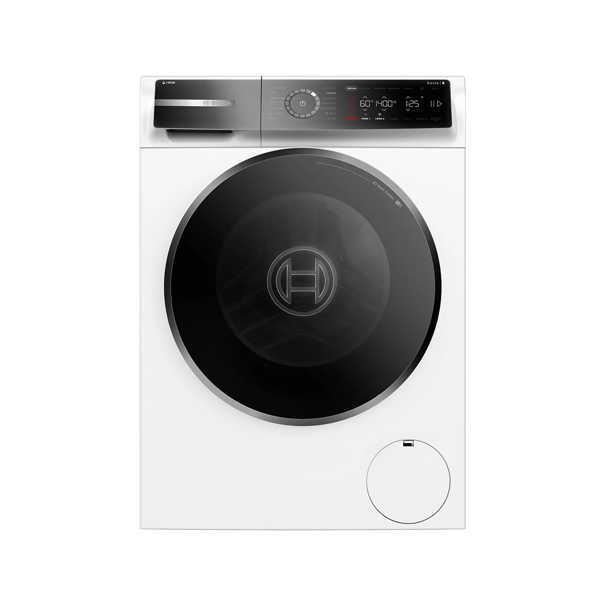 Bosch WGB256A2GB Series 8 10Kg Capacity Freestanding Washing Machine, Front Loader, 1400 rpm, i-DOS, Eco Silence Drive, 59.8cm Wide - White