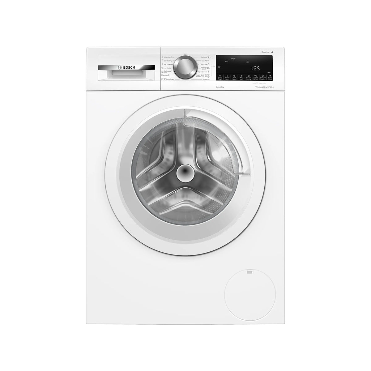 Bosch WNA144V9GB Freestanding Washer Dryer, 9Kg/5Kg Capacity, 1400 rpm, Eco Silence Drive, 59.8cm Wide - White