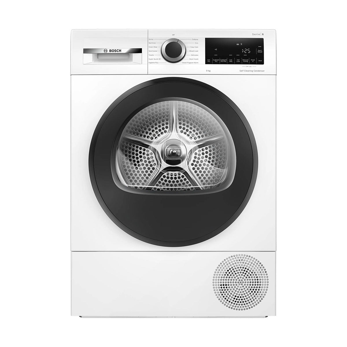 Bosch WQG24502GB Series 6 Heat Pump Tumble Dryer, 9Kg, Self-Cleaning Condenser, 59.8cm Wide - White
