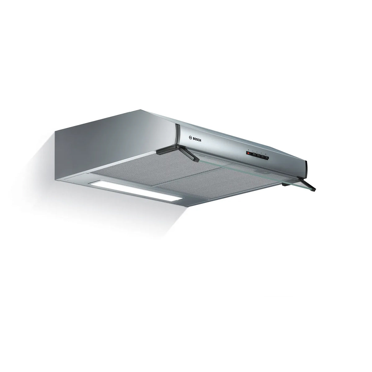 Bosch DUL63CC50B Series 4 Built-Under Cooker Hood, 3 Speed Settings, LED Illumination, 60cm Wide - Stainless Steel
