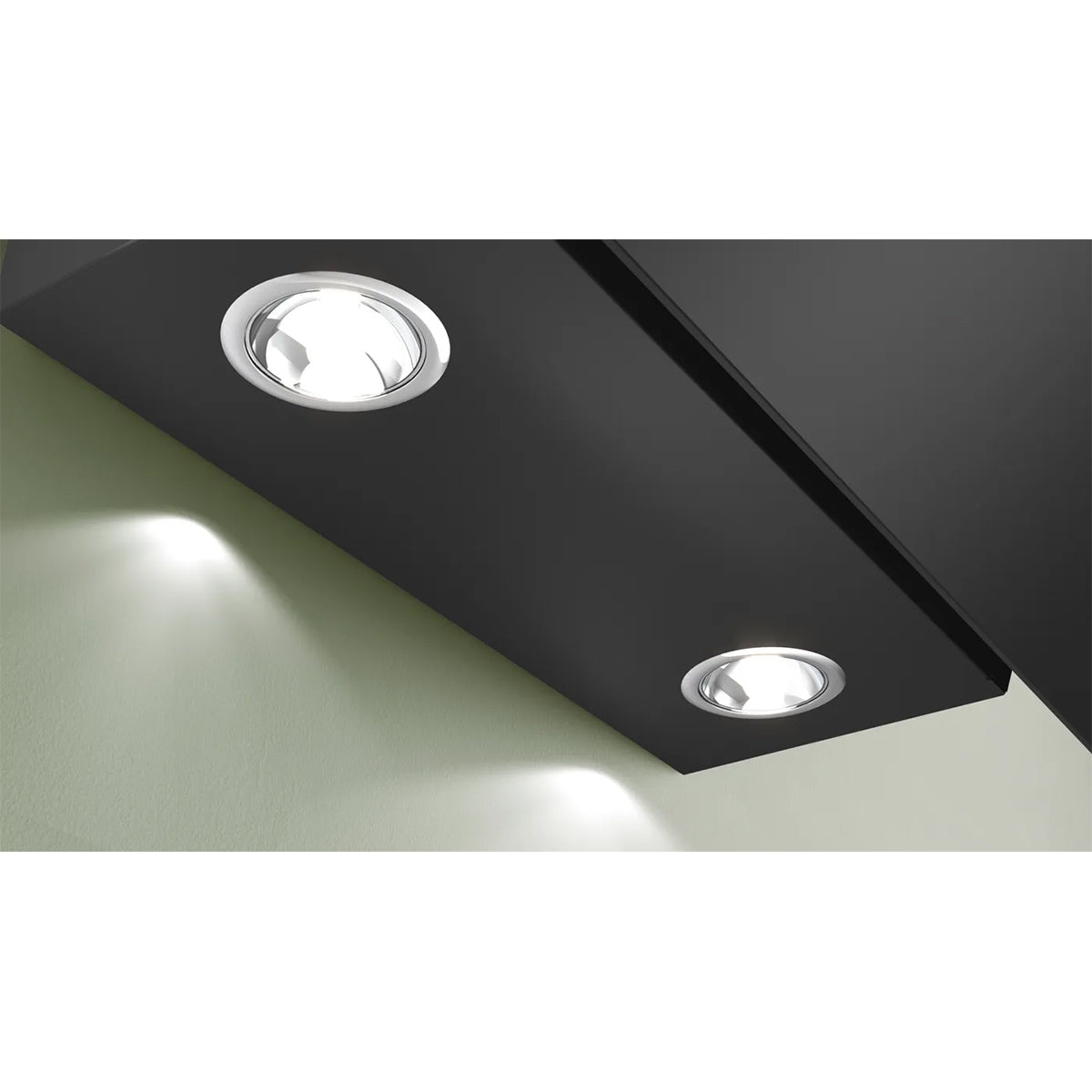 Bosch DWK85DK60B Series 2 Incline Wall-Mounted Cooker Hood, 79cm Wide - Black, Clear Glass Black Printed