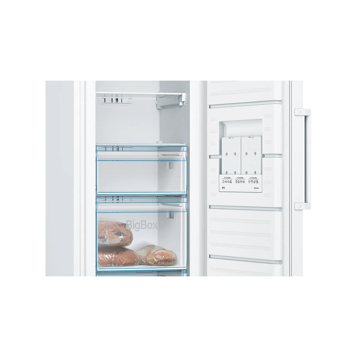 Bosch GSN33VWEPG Series 4 225 Litre Freestanding Upright Freezer, No Frost, 60cm Wide - White