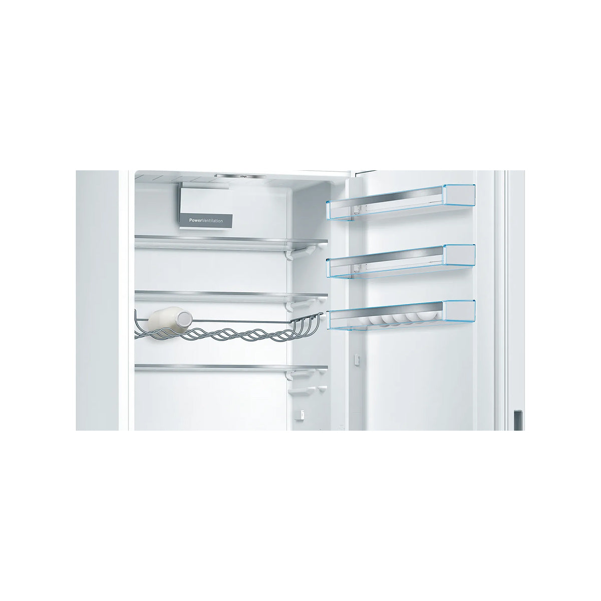 Bosch KGE49AWCAG Series 6 Freestanding Fridge Freezer with Freezer at Bottom, 302/117 Litre, 70cm Wide - White