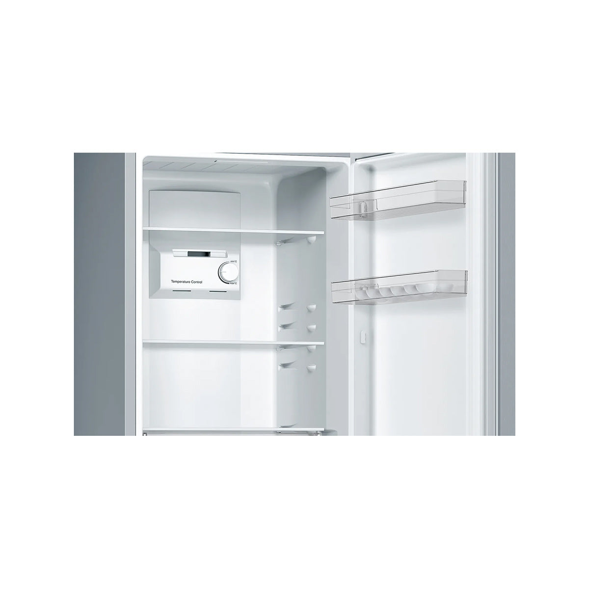Bosch KGN33NLEBG Series 2 Freestanding Fridge Freezer with Freezer at Bottom, 193/89 Litre, Total No Frost, 60cm Wide - Stainless Steel Look