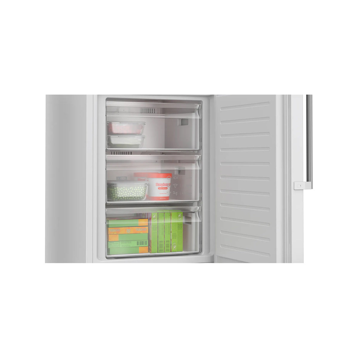 Bosch KGN39AWCTG Series 6 Freestanding Fridge Freezer with Freezer at Bottom, 260/103 Litre, Total No Frost, 60cm Wide - White