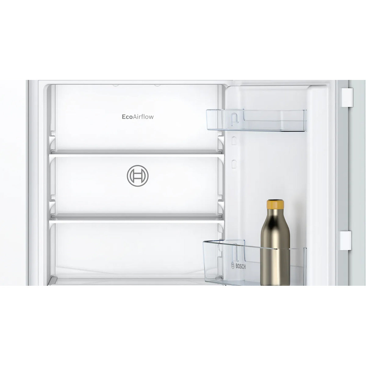 Bosch KIN85NFE0G Series 2 Built-In Fridge Freezer with Freezer at Bottom, 150/99 Litre, 54.1cm Wide - Flat Hinge