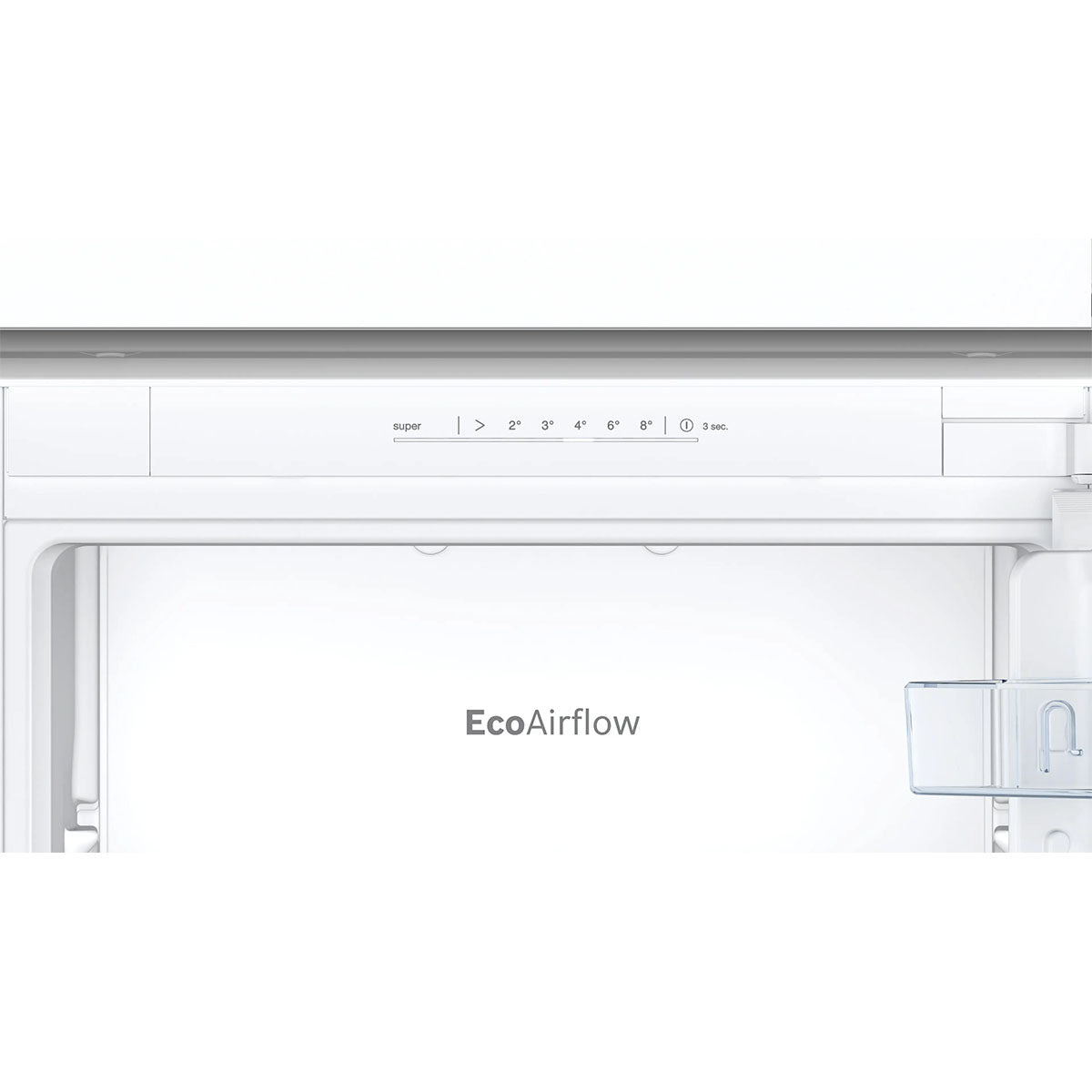 Bosch KIN86NSE0G Series 2 Built-In Fridge Freezer With Freezer At Bottom, 184/76 Litre, No Frost, 54.1cm Wide - Sliding Hinge