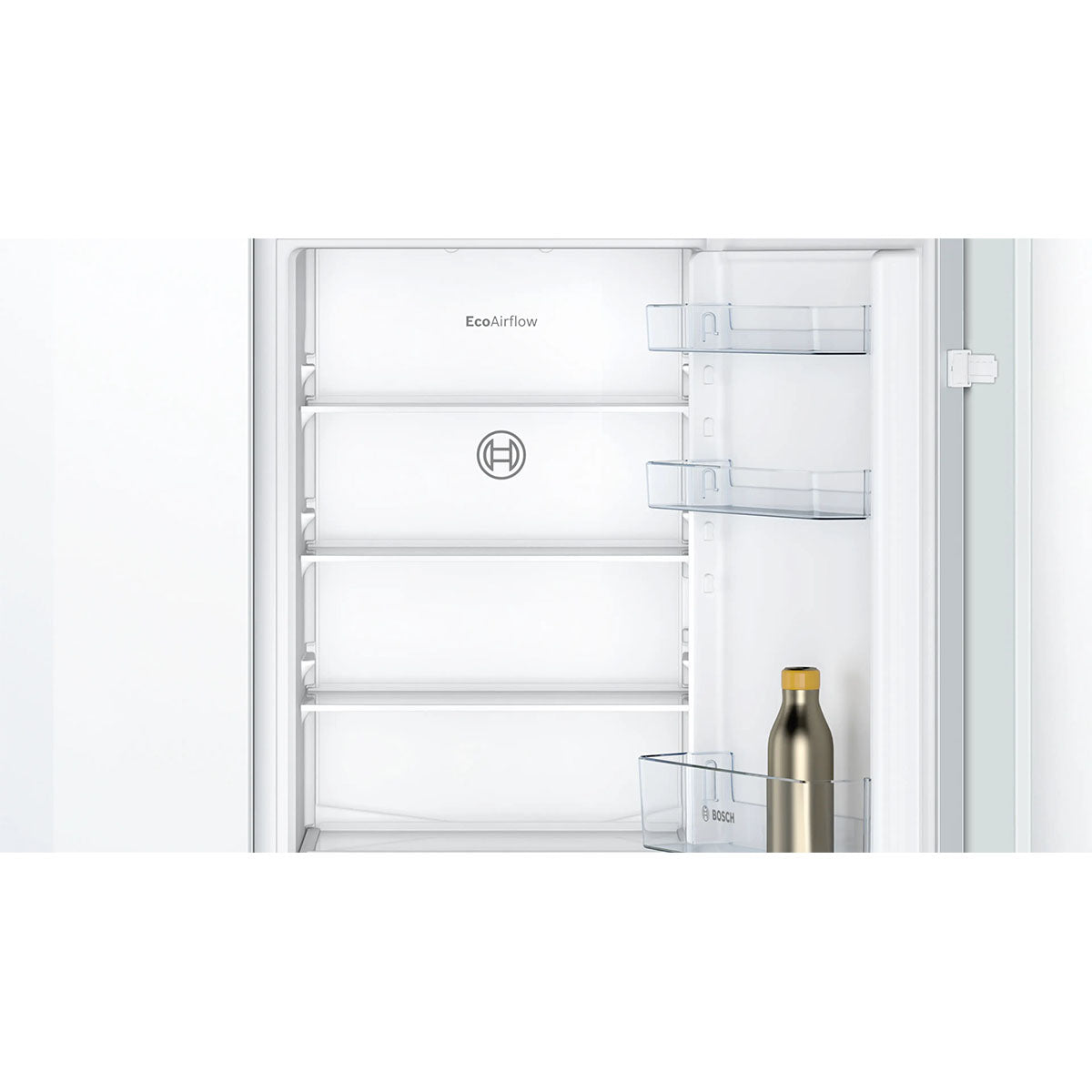 Bosch KIN86NSE0G Series 2 Built-In Fridge Freezer With Freezer At Bottom, 184/76 Litre, No Frost, 54.1cm Wide - Sliding Hinge
