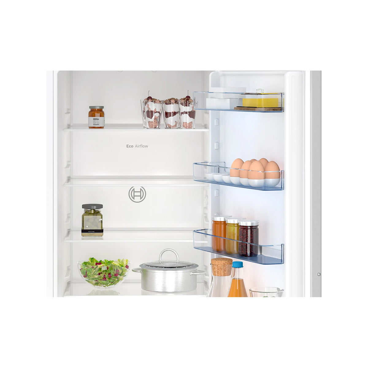 Bosch KIN96NSE0G Series 2 Built-In Fridge Freezer with Freezer at Bottom, 215/75 Litre, 54.1cm Wide - Sliding Hinge