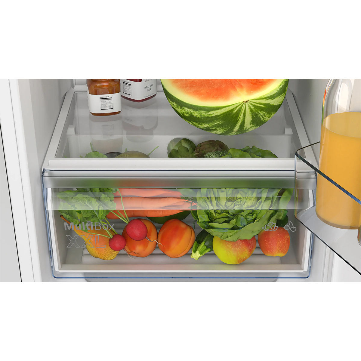 Bosch KIR21NSE0 Series 2 Built-In Fridge, 136 Litre, 54.1cm Wide - Sliding Hinge