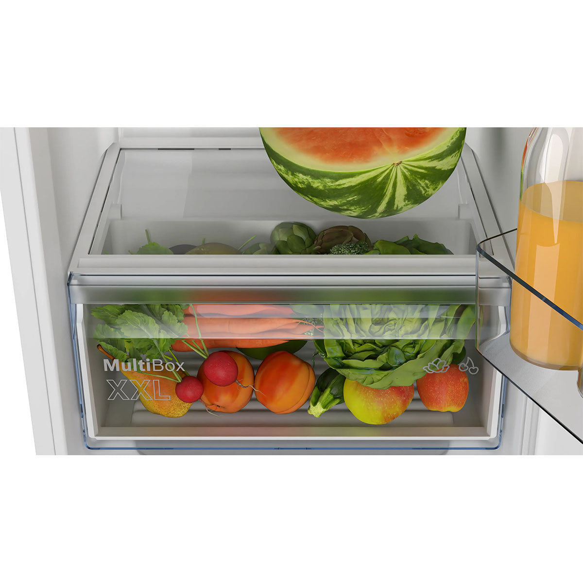 Bosch KIR41NSE0G Series 2 Built-In Fridge, 204 Litre, Super Cool, 54.1cm Wide - Sliding Hinge