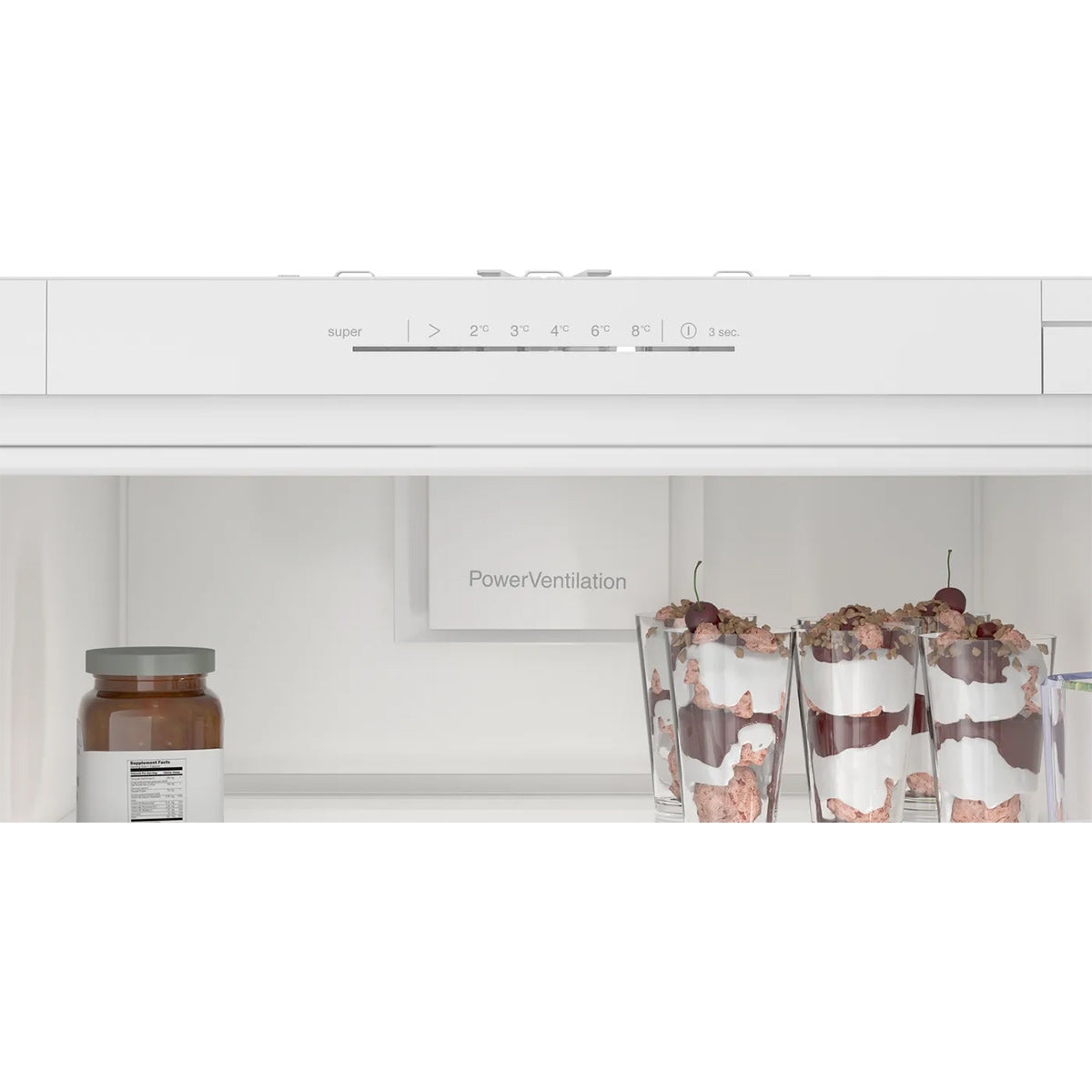 Bosch KIR81NSE0G Series 2 Built-In Fridge, 310 Litre, 54.1cm Wide - Sliding Hinge