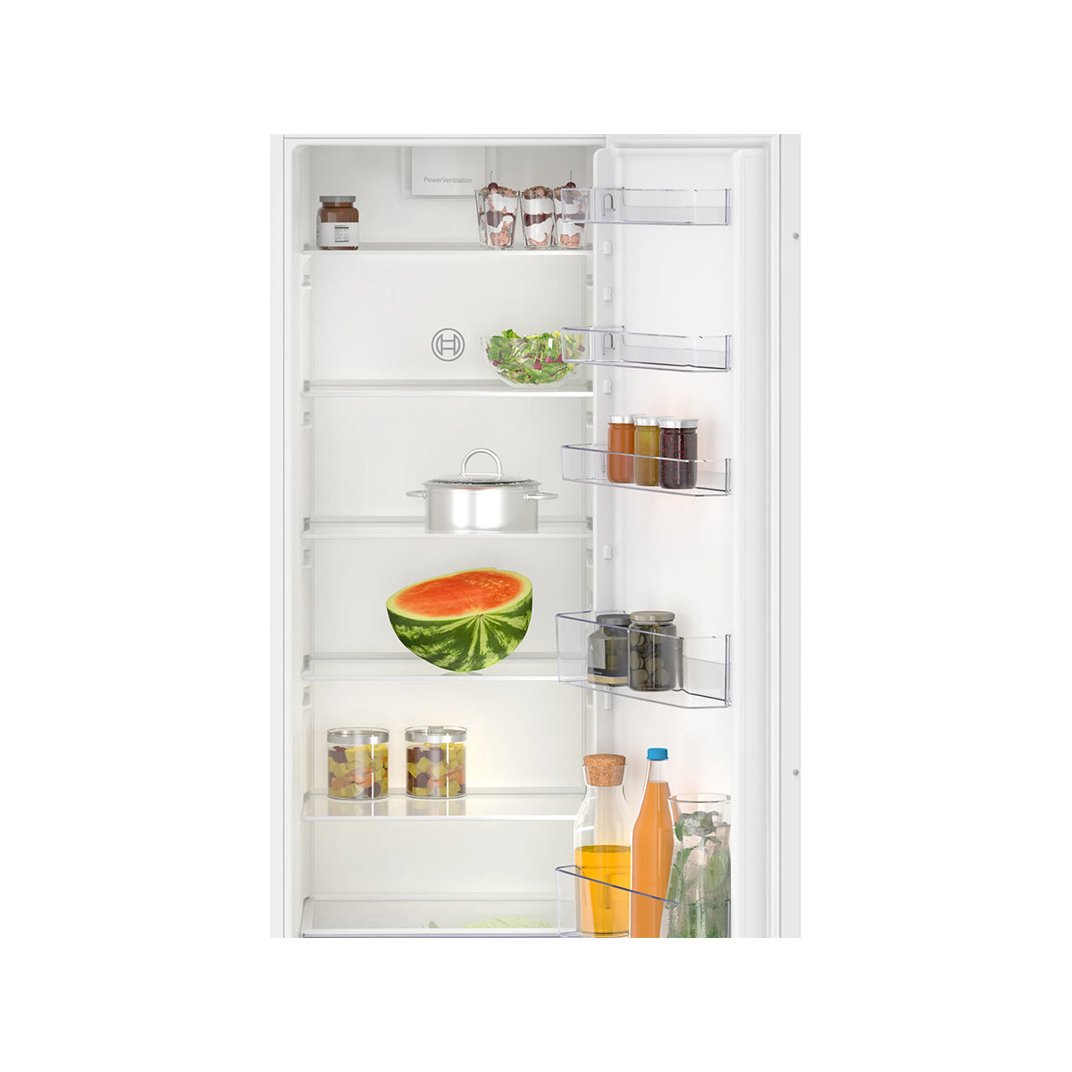 Bosch KIR81NSE0G Series 2 Built-In Fridge, 310 Litre, 54.1cm Wide - Sliding Hinge