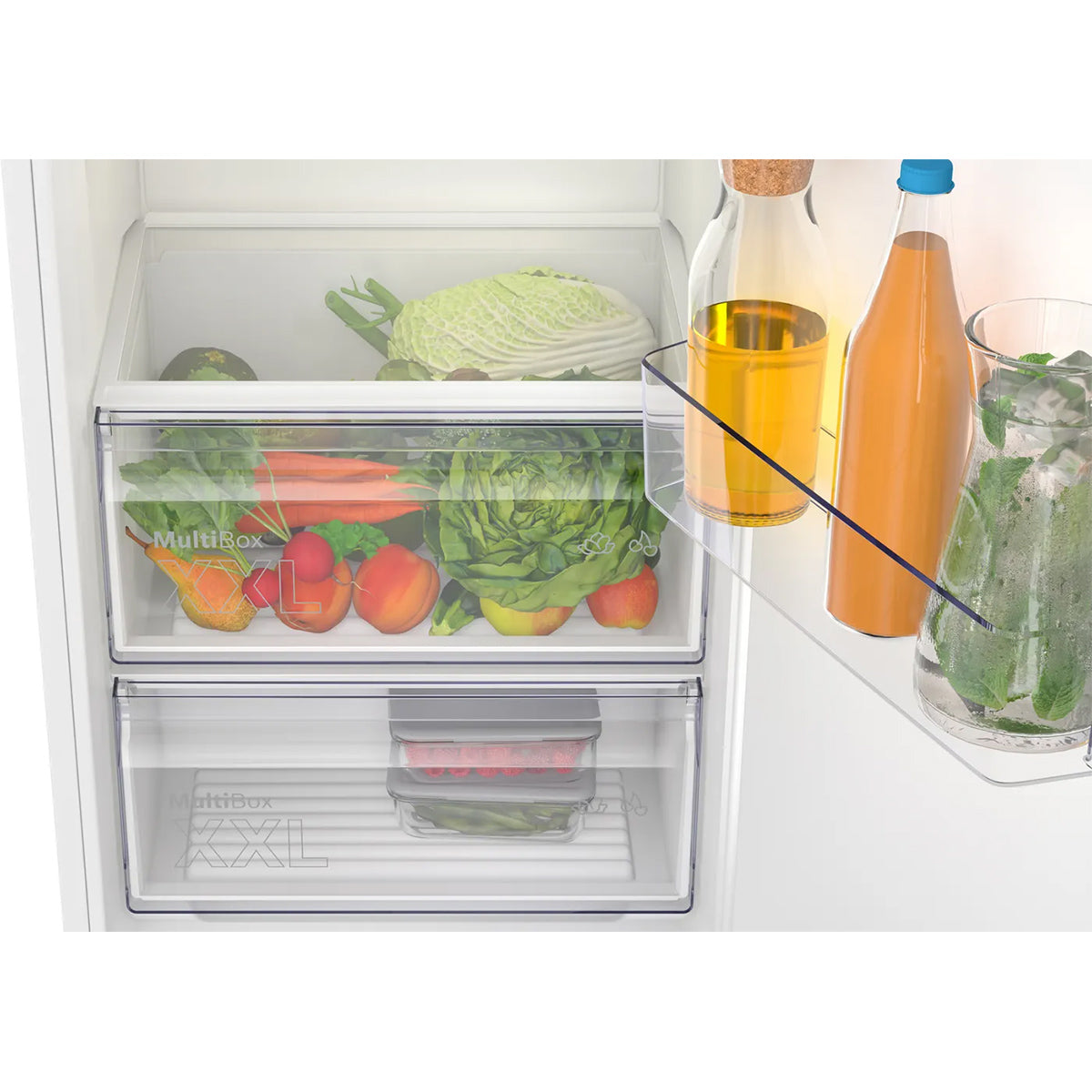 Bosch KIR81NSE0G Series 2 Built-In Fridge, 310 Litre, 54.1cm Wide - Sliding Hinge