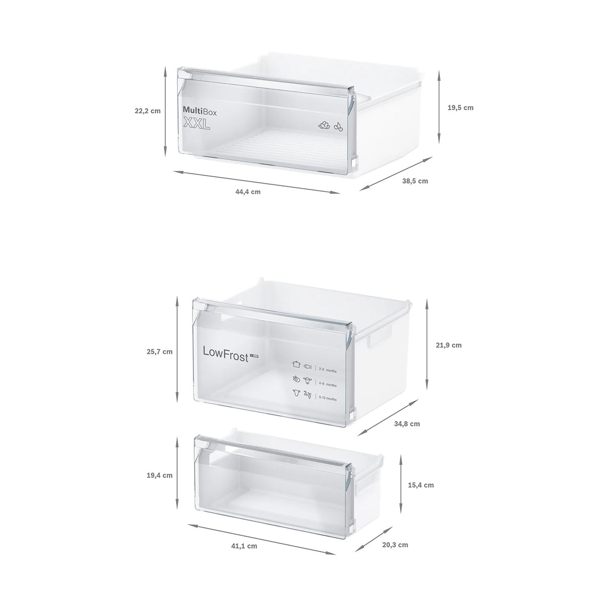 Bosch KIV87NSE0G Series 2 Built-In Fridge Freezer with Freezer at Bottom, 200/70 Litre, 54.1cm Wide - Sliding Hinge