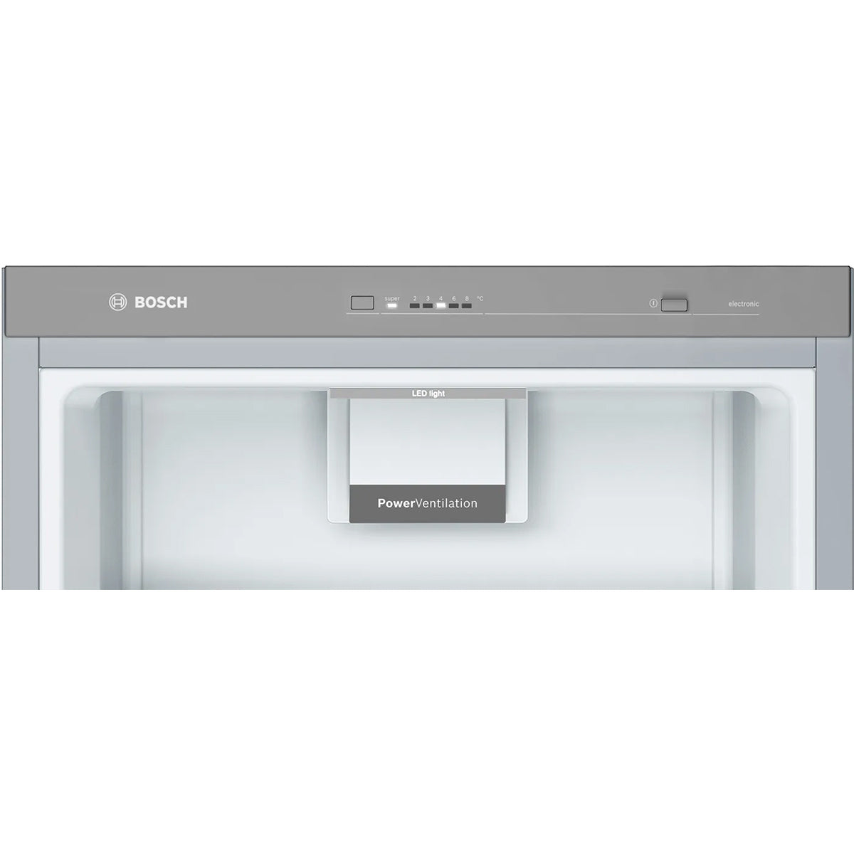 Bosch KSV36VLEP Series 4 346 Litre Freestanding Fridge, 7 Shelves, VitaFresh, 60cm Wide - Stainless Steel Look