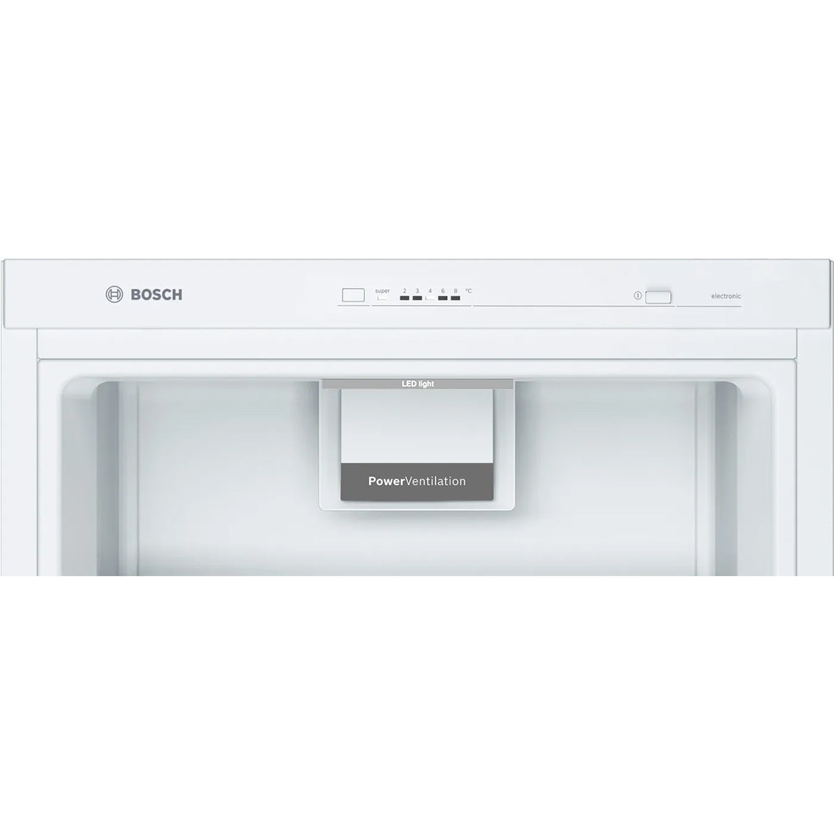 Bosch KSV36VWEPG Series 4 346 Litre Freestanding Fridge, 7 Glass Shelves, 60cm Wide - White