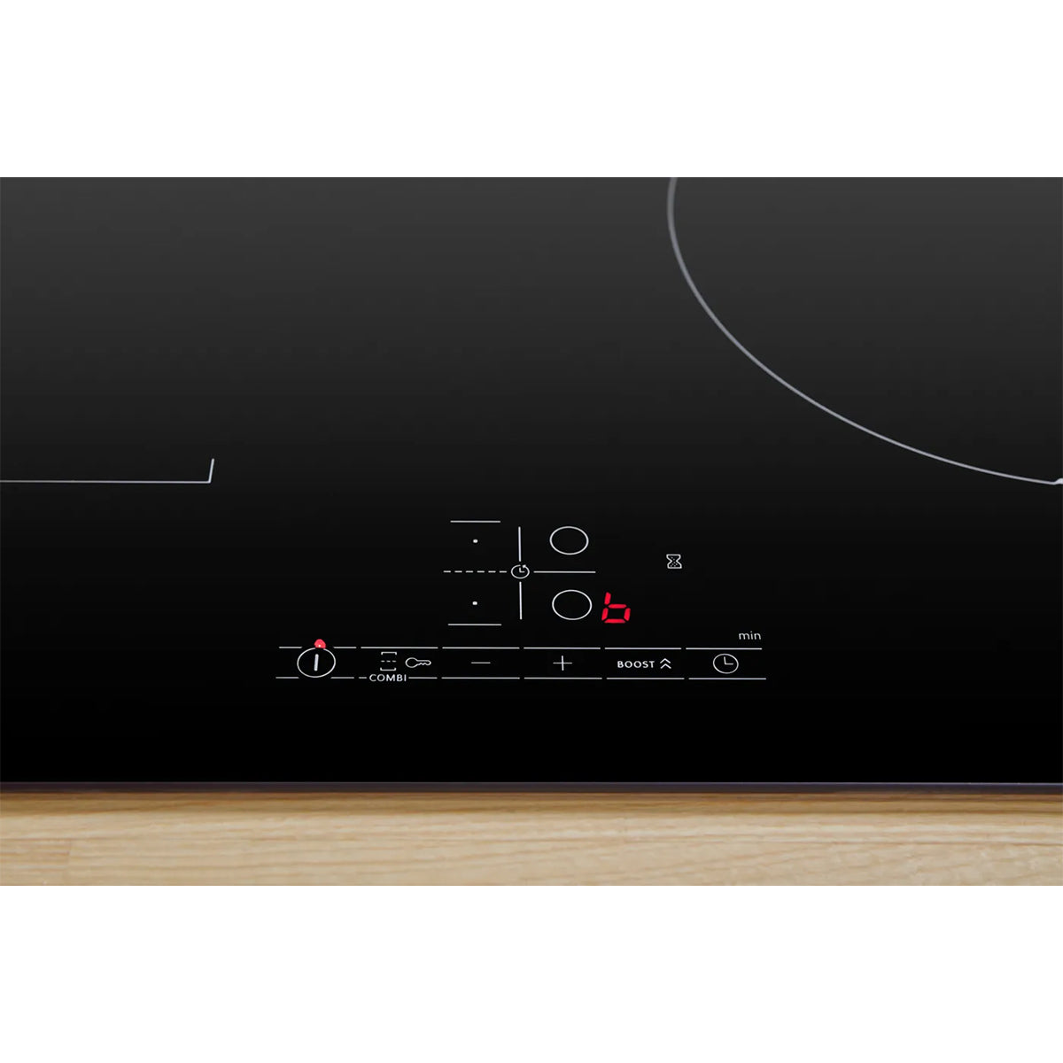 Bosch PWP611BB5B Series 4 Induction Hob, 4 Cooking Zones, Surface Mount Without Frame, 59.2cm Wide - Black, Ceramic Glass