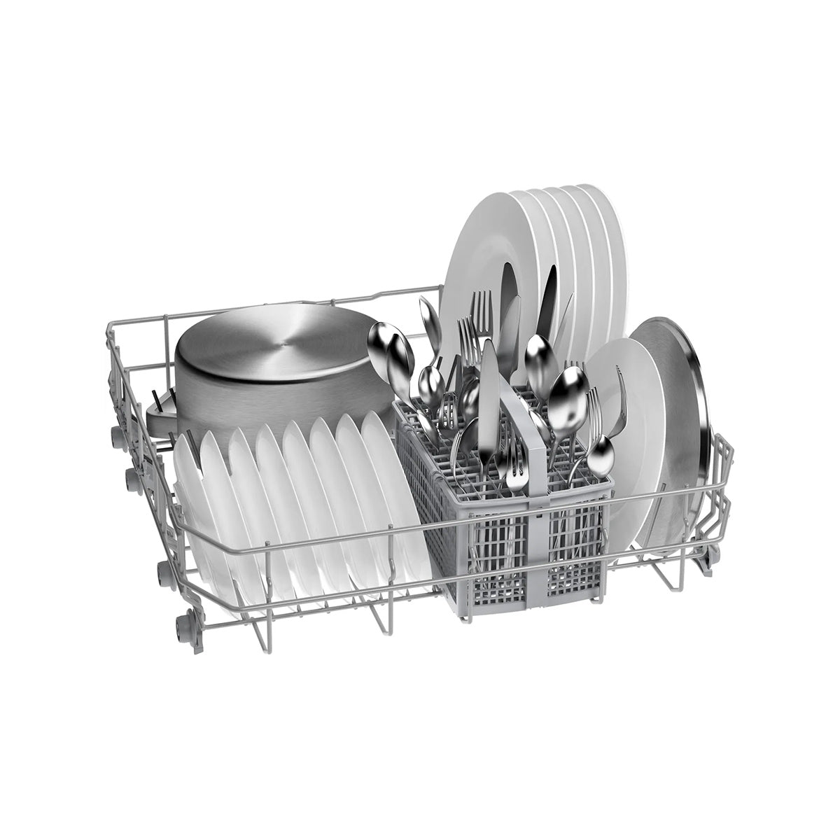 Bosch SMI2HTS02G Series 2 Semi-Integrated Dishwasher, 13 Place Settings, EcoSilence Drive, 60cm Wide - Stainless Steel