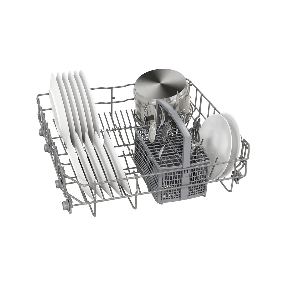 Bosch SMS26AI08G Series 2 Freestanding Dishwasher, With Built-Under Option, 12 Place Settings, EcoSilence Drive, 60cm Wide - Brushed Steel Anti-Fingerprint