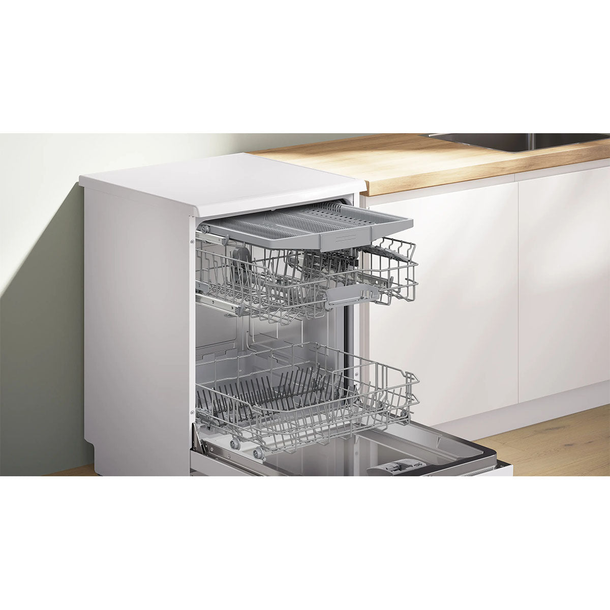Bosch SMS2HVW06G Series 2 Freestanding Dishwasher, 14 Place Settings, 60cm Wide - White