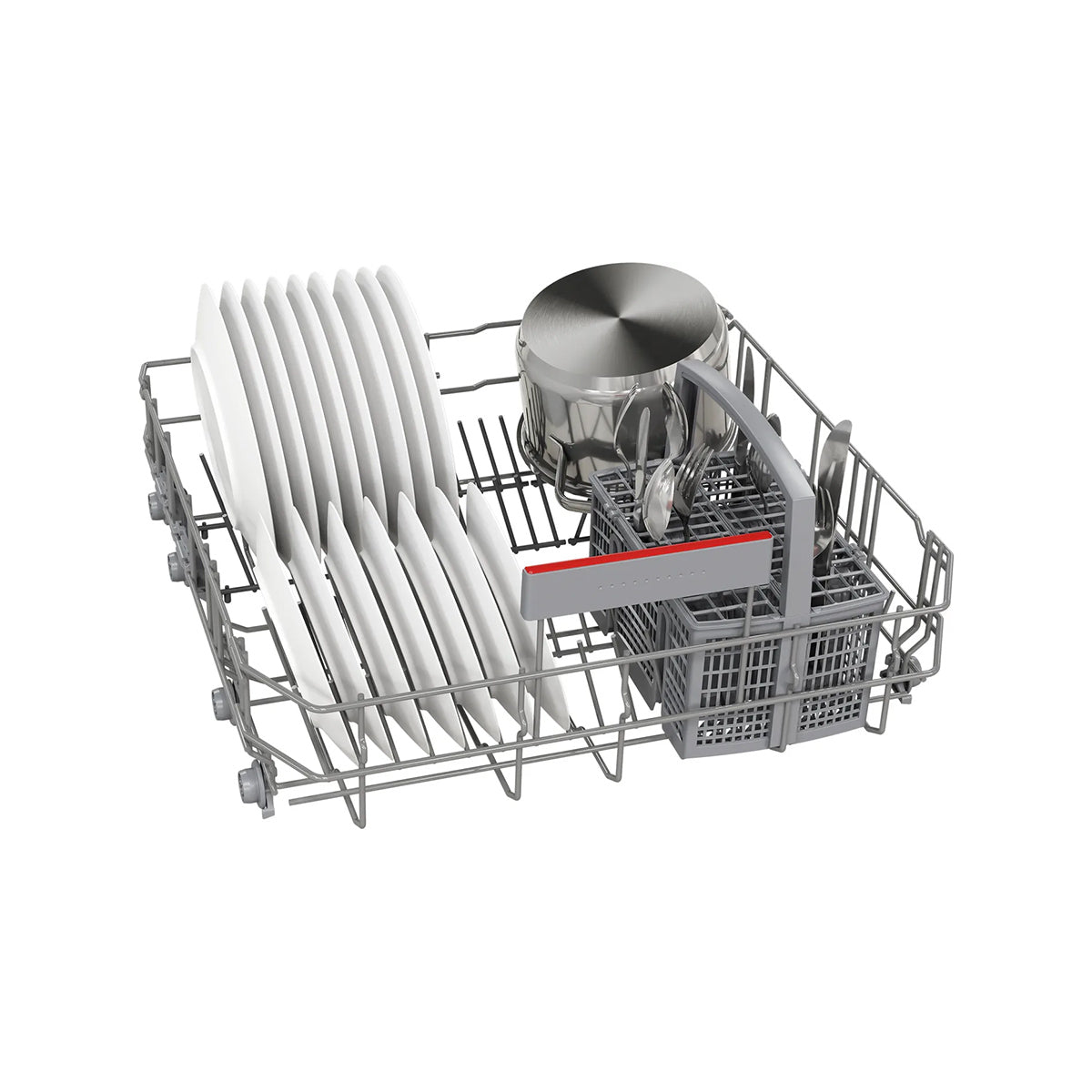 Bosch SMS4EKI06G Series 4 Freestanding Dishwasher, 13 Place Settings, 60cm Wide - Brushed Steel, Anti-Fingerprint