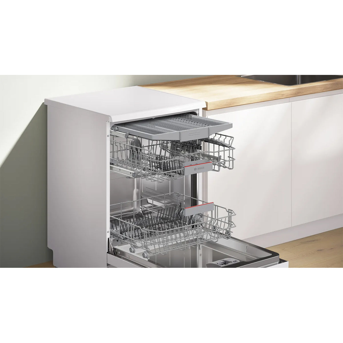 Bosch SMS4EMW06G Series 4 Freestanding Dishwasher, 14 Place Settings, 60cm Wide - White