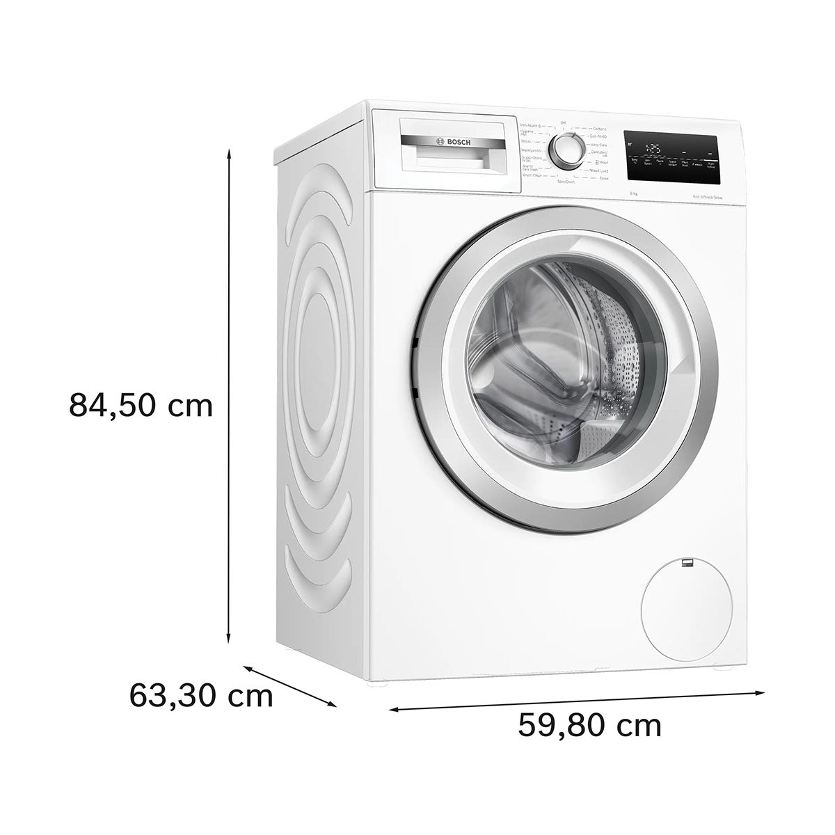 Bosch WAN28258GB Series 4 Freestanding Front Loader Washing Machine, 8Kg, 1400 rpm, 59.8cm Wide - White