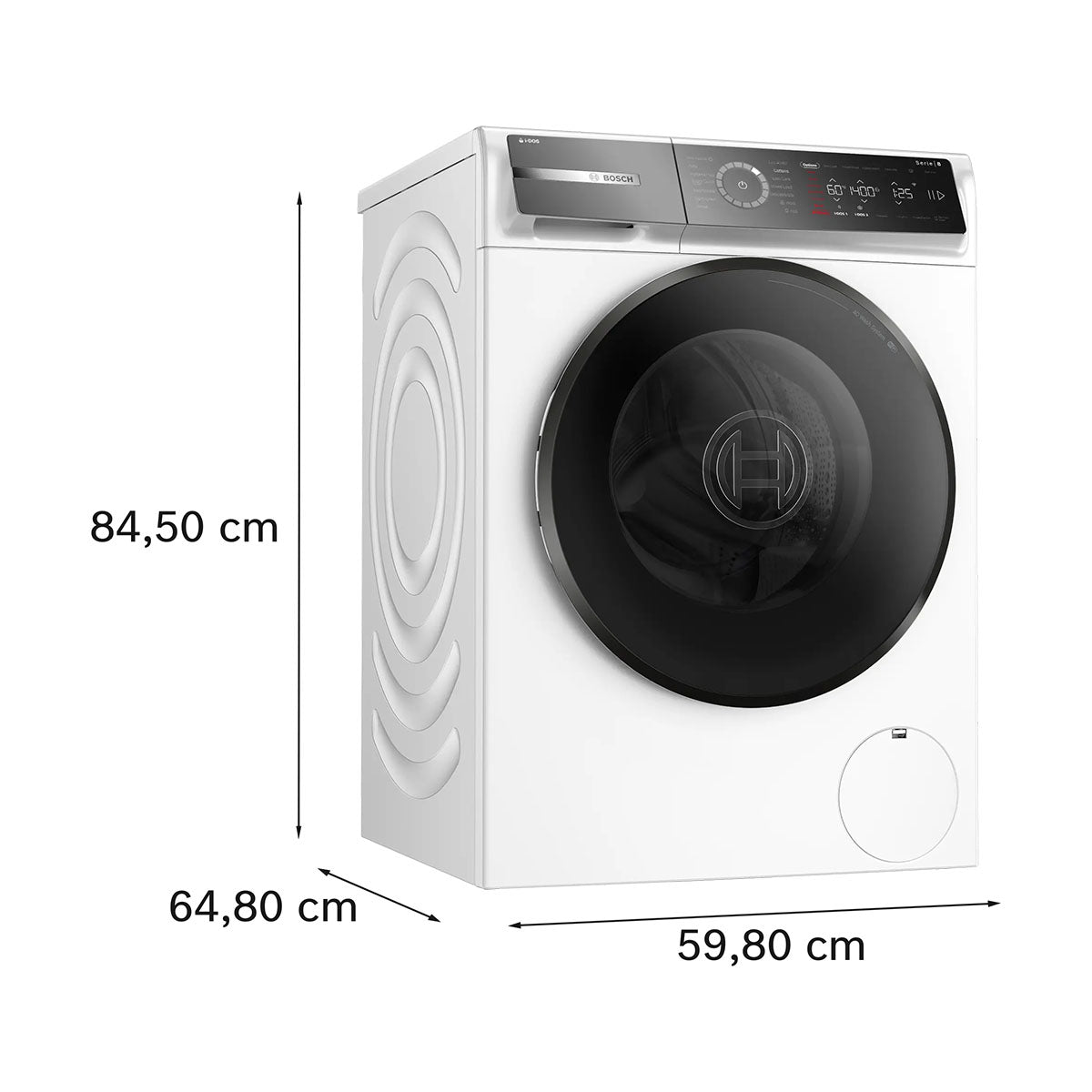 Bosch WGB264A1GB Series 8 Freestanding Front-Load Washing Machine, 11Kg, 1400 rpm, i-DOS, 59.8cm Wide - White