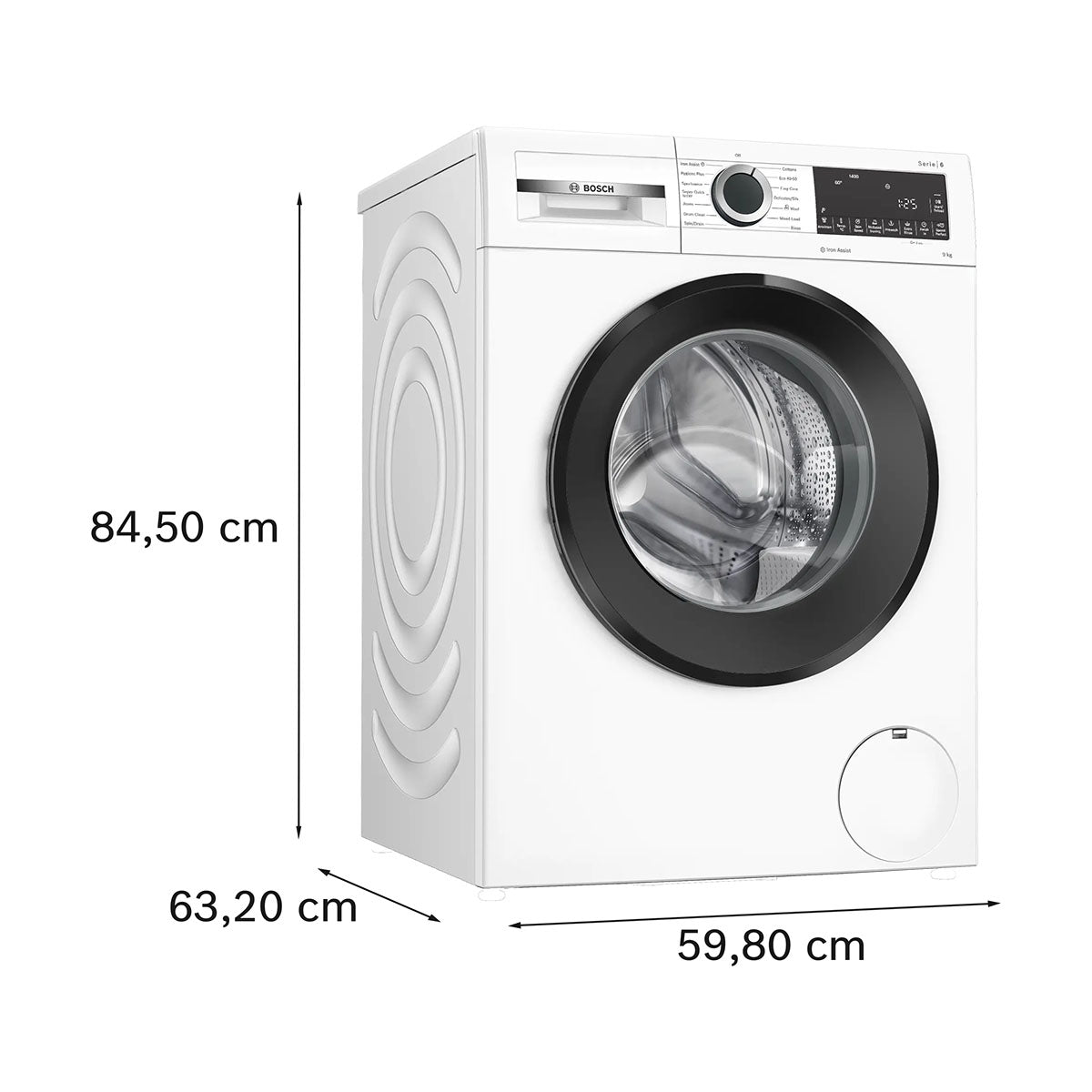 Bosch WGG24400GB Series 6 Freestanding Front-Loader Washing Machine, 9Kg, 1400 rpm, 59.8cm Wide - White