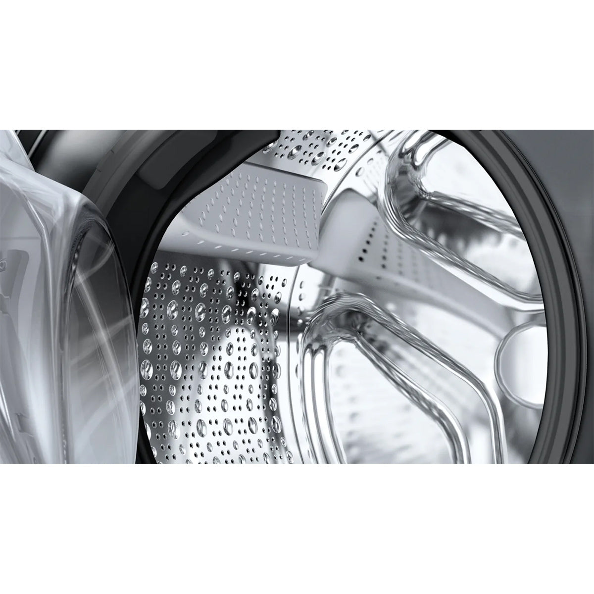 Bosch WGH254ARGB Series 6 Freestanding Washing Machine, Front Loader, 10Kg Capacity, 1400 rpm, i-DOS, Eco Silence Drive, 59.8cm Wide - Cast Iron Grey, Black Door