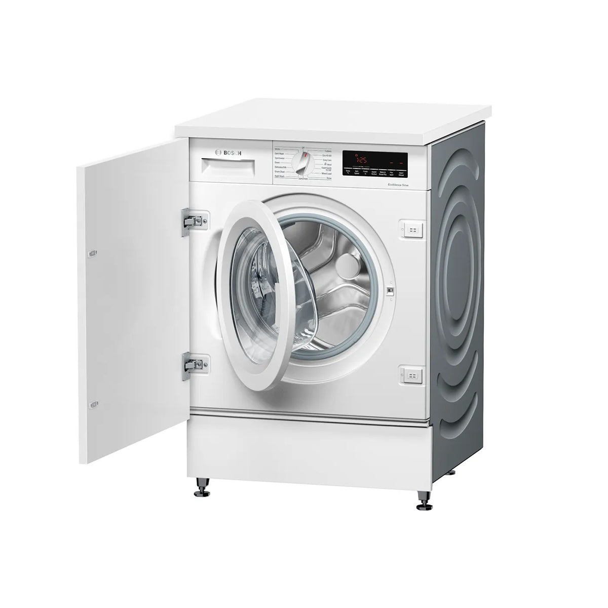 Bosch WIW28502GB Series 8 Built-In Washing Machine, 8Kg, 1400 rpm, Eco Silence Drive, 59.6cm Wide - White