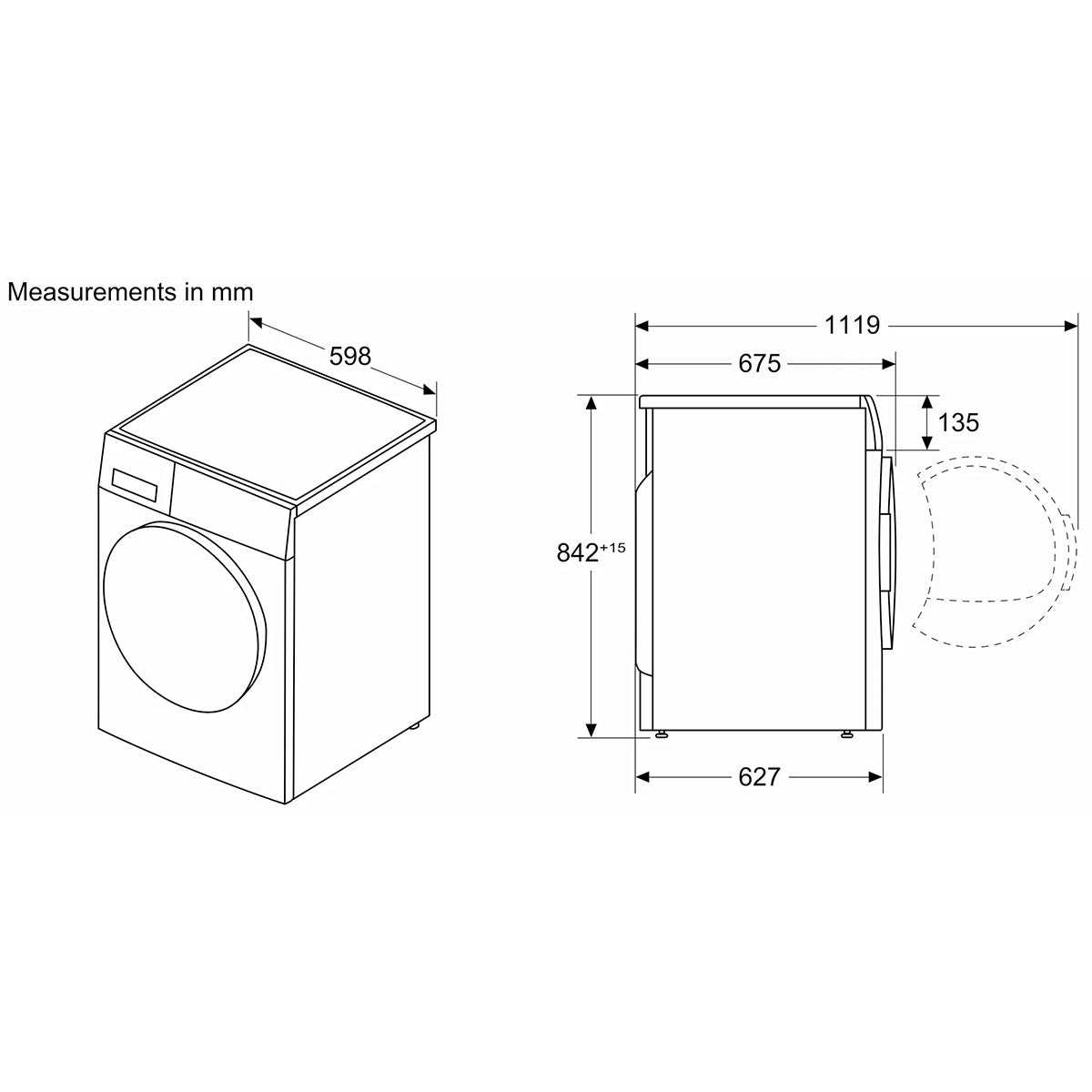 Bosch WRB247C9GB Series 8 Freestanding Heat Pump Tumble Dryer, 9Kg, With Self-Cleaning Condenser, 59.8cm Wide - White