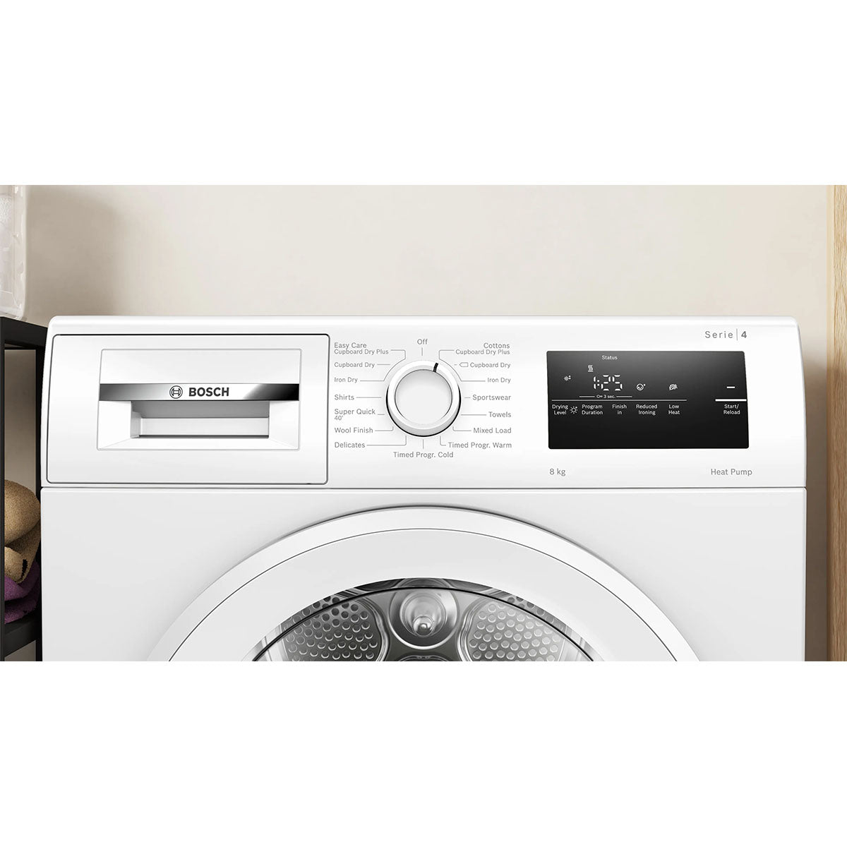 Bosch WTH85225GB Series 4 Heat Pump Tumble Dryer, 8Kg, 59.8cm Wide - White