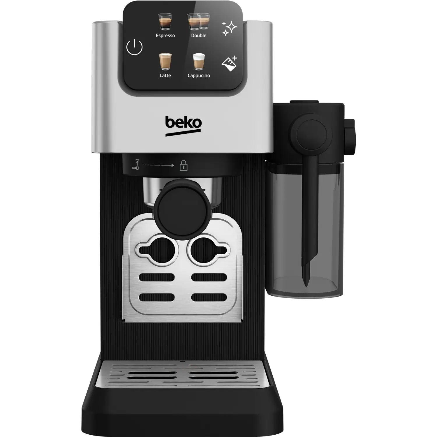Beko CaffeExperto CEP5304X Manual Espresso Coffee Machine with Steam Wand, Black
