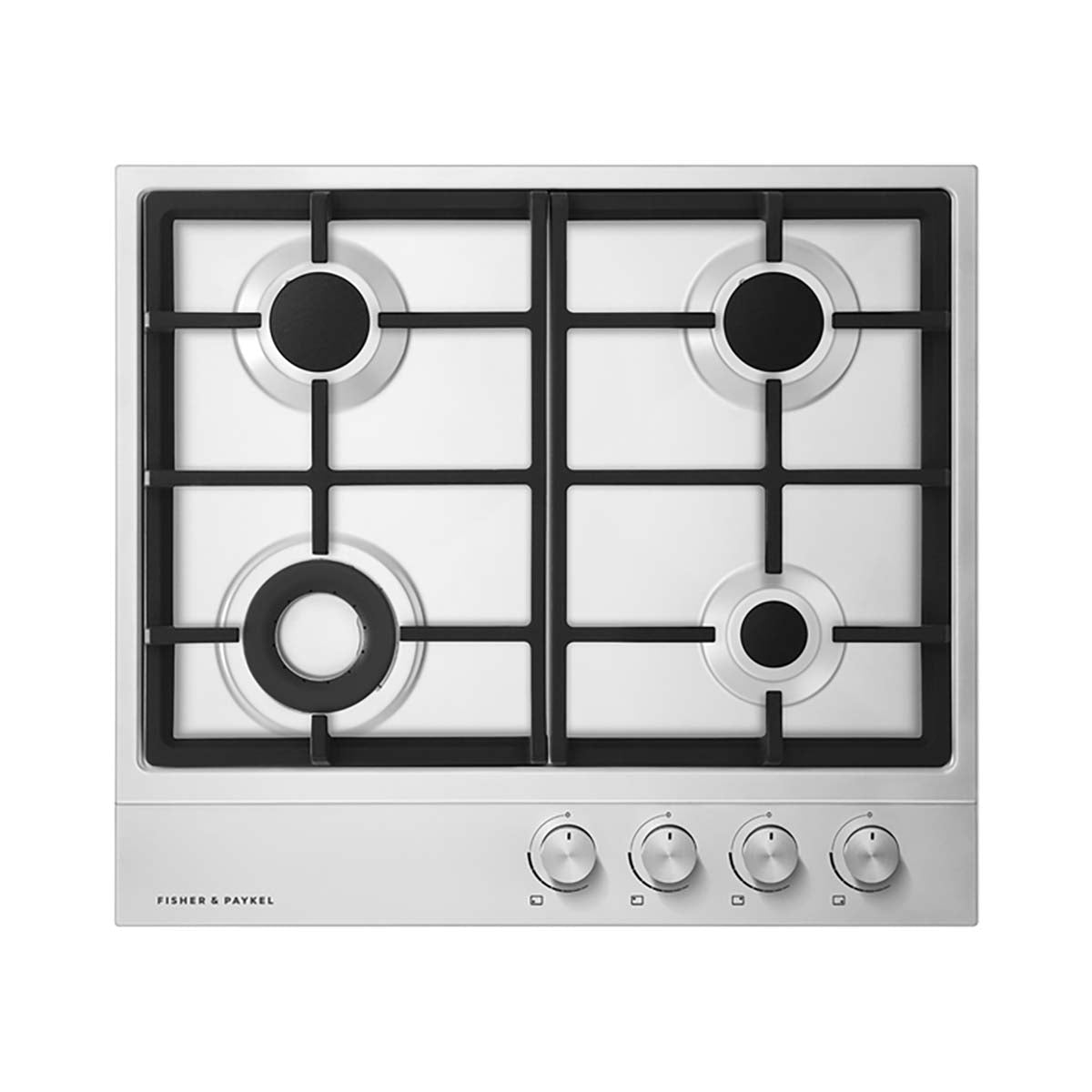 Fisher & Paykel CG604DNGX1 Series 7 4 Burner Natural Gas Hob, 60cm Wide - Stainless Steel