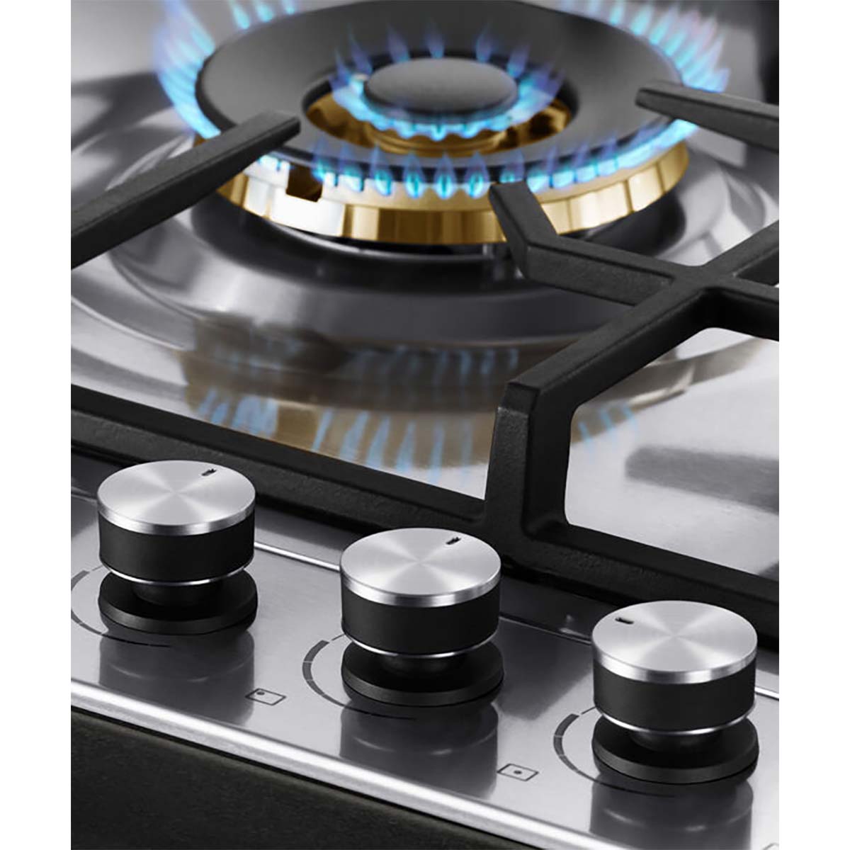 Fisher & Paykel CG905DNGX1 Series 7 5 Burner Natural Gas Hob, 90cm Wide - Stainless Steel