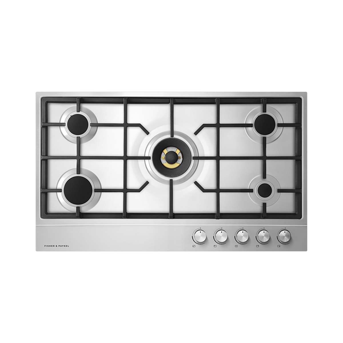 Fisher & Paykel CG905DNGX1 Series 7 5 Burner Natural Gas Hob, 90cm Wide - Stainless Steel