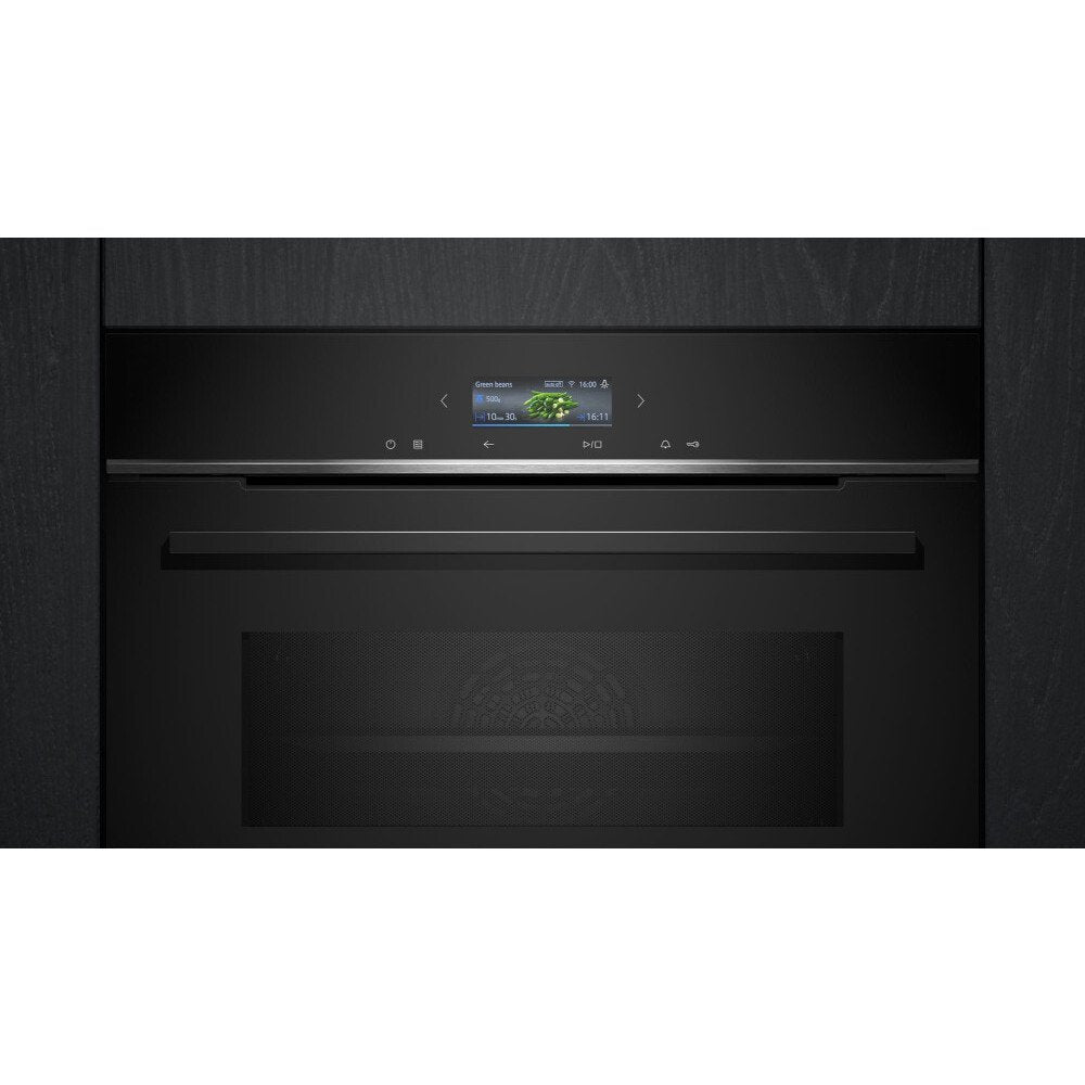 Siemens CM724G1B1B iQ700 Compact Oven with Microwave Function, Black - 43657916186847 