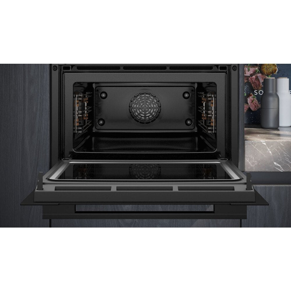 Siemens CM724G1B1B iQ700 Compact Oven with Microwave Function, Black - 43657916285151 