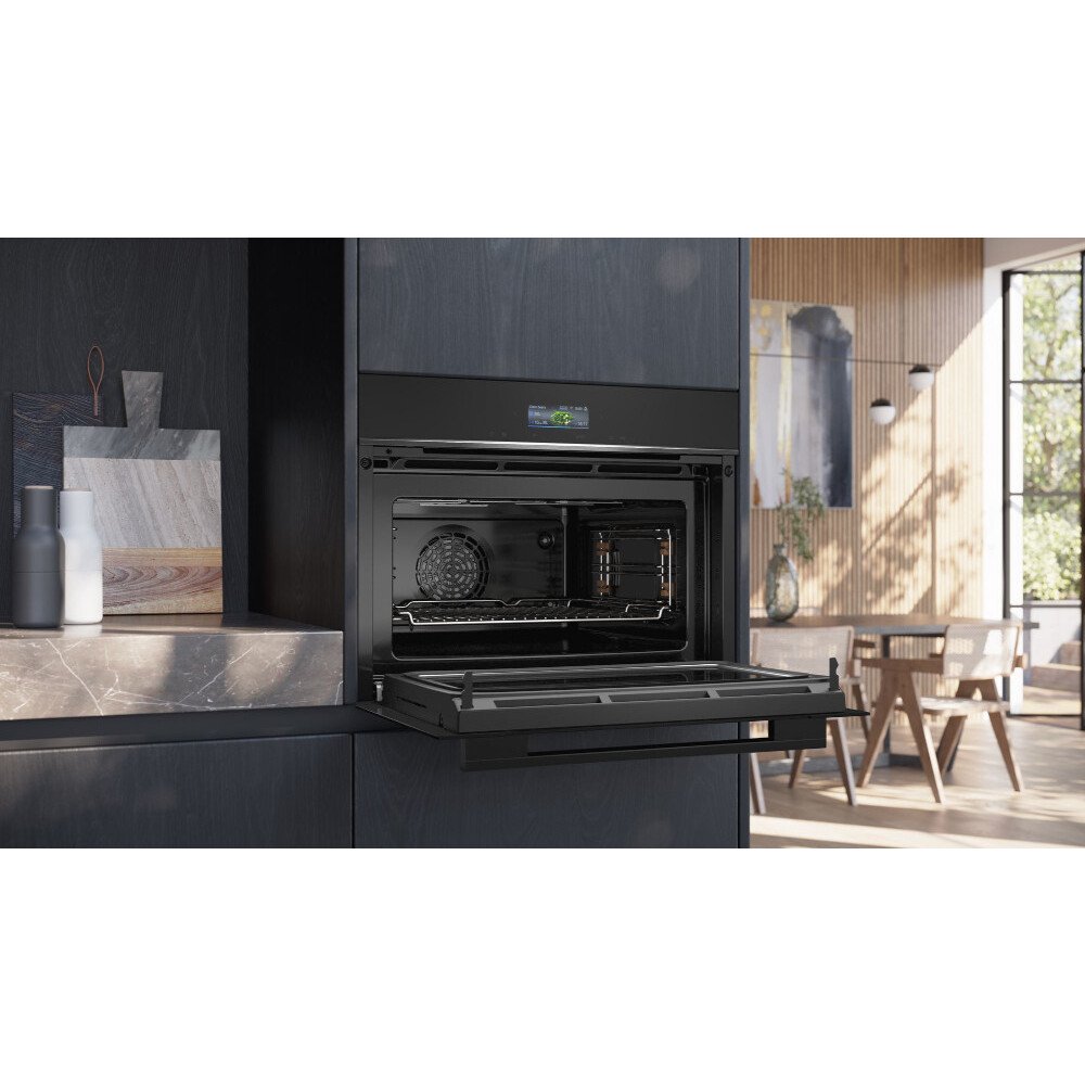 Siemens CM724G1B1B iQ700 Compact Oven with Microwave Function, Black - 43657916219615 
