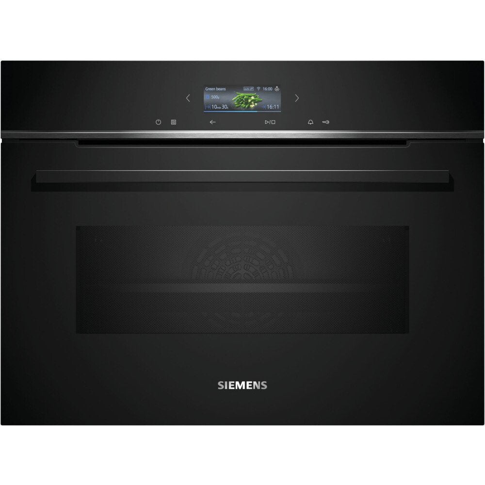 Siemens CM724G1B1B iQ700 Compact Oven with Microwave Function, Black - 43657916252383 