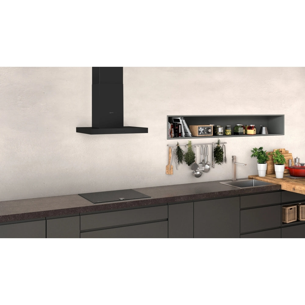 Neff D62BBC0S0B N30 60cm Chimney Cooker Hood, Black, D Rated - 43657909076191 