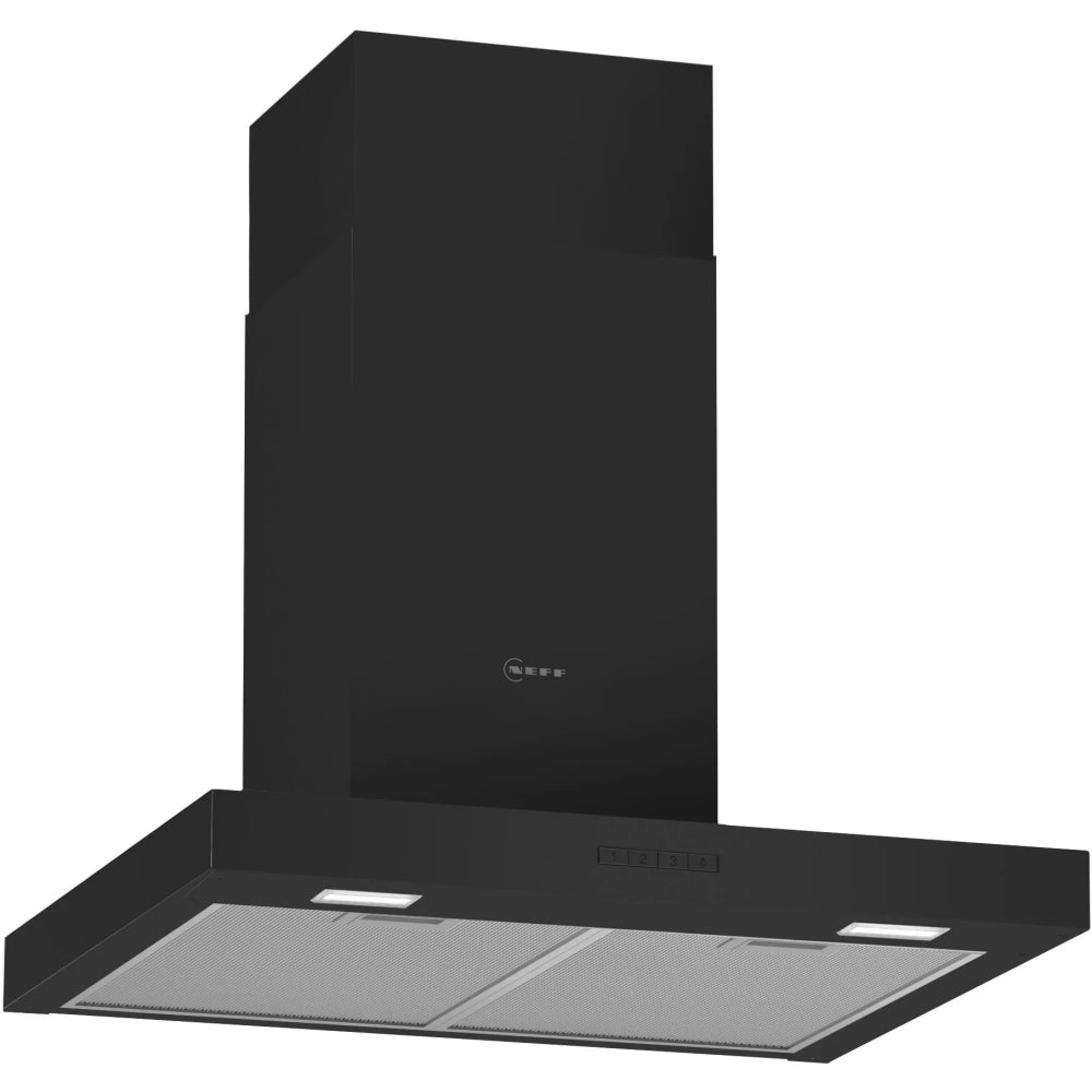 Neff D62BBC0S0B N30 60cm Chimney Cooker Hood, Black, D Rated - 43657909043423 