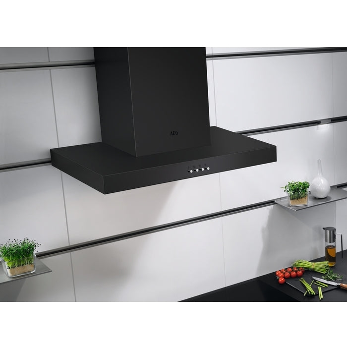 AEG DBX3651R 60cm Wide Chimney Hood,Black,C Rated - 43724546310367 