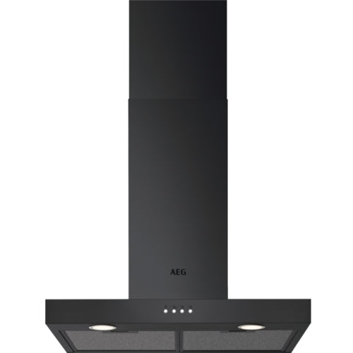 AEG DBX3651R 60cm Wide Chimney Hood,Black,C Rated - 43724546146527 