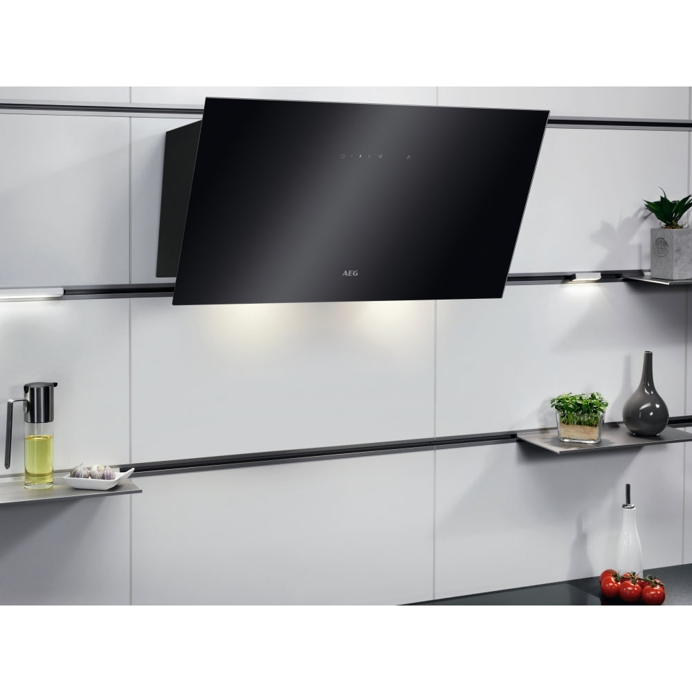 AEG DVX5661HB 60cm Wide Angled Hood,Black,A Rated - 43724548767967 