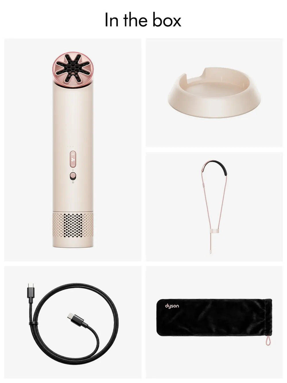 Dyson PF01-ST HushJet™ Mini Cool Fan, Stone/Blush