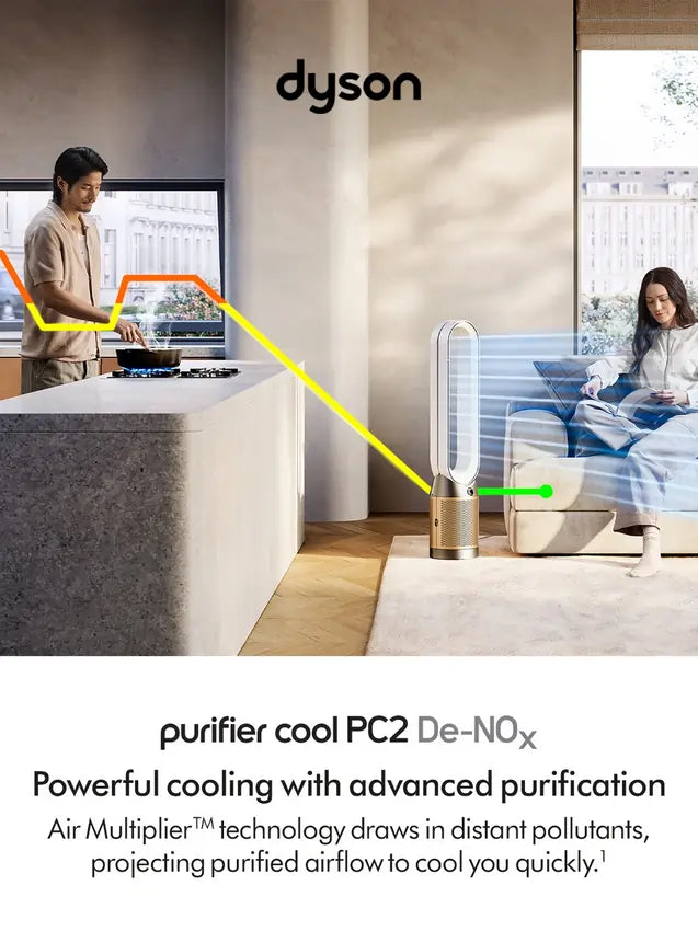 Dyson TP12 Air Purifier Fan, White/Gold