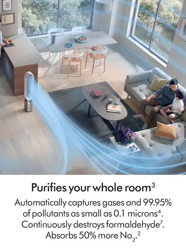 Dyson TP12 Air Purifier Fan, White/Gold